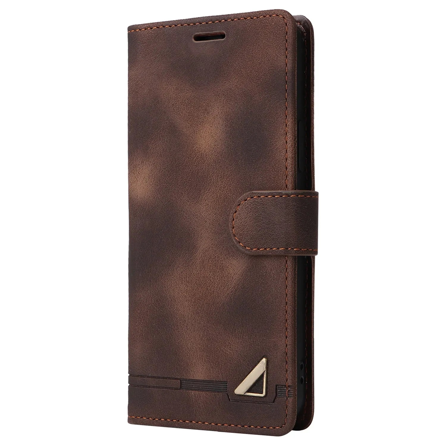 007 Series For iPhone 15 Pro Max Stand Shell Flip Wallet Anti-Scratch PU Leather Case Skin-touch Phone Cover