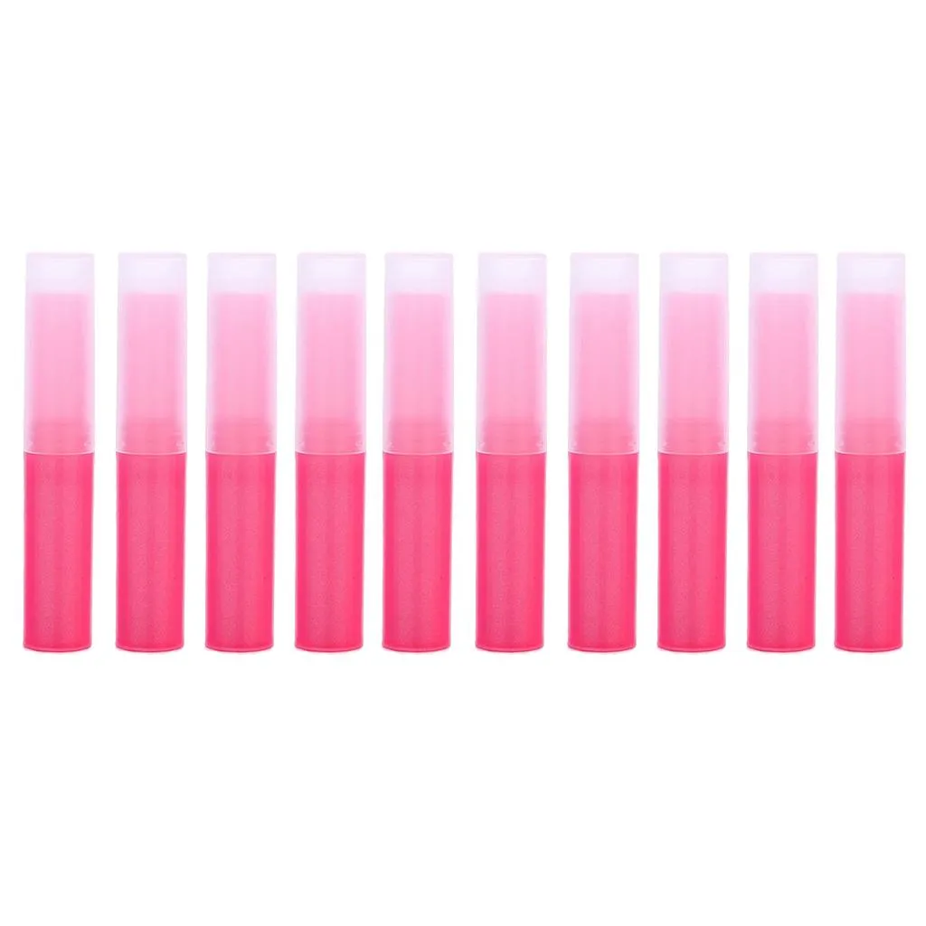 10Pcs Empty Lipstick Tubes Lip Balm Containers DIY Makeup Tools Red