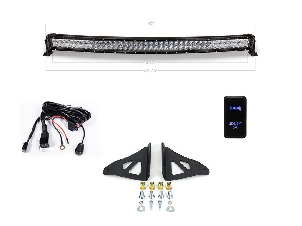 2005-2023 TOYOTA TACOMA 52" CURVED LED LIGHT BAR ROOF BRACKETS KIT BY CALI RAISED LED
