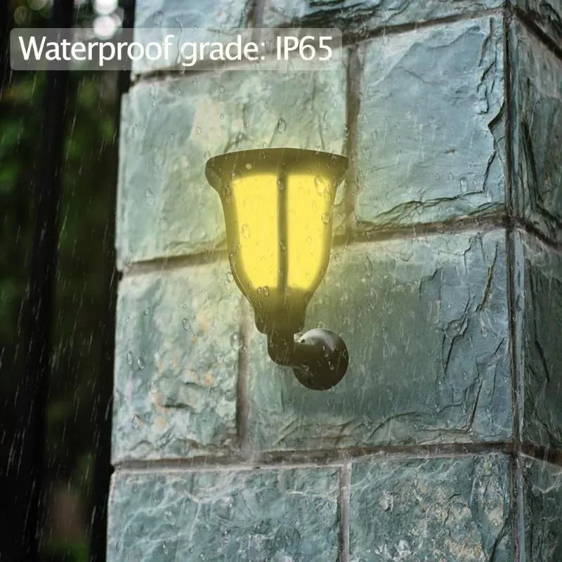 2pcs 96LED Solar Flickering Flame Light Outdoor Waterproof Yard Torch Lamp Colorful Shimmering Flame Glamorous Design