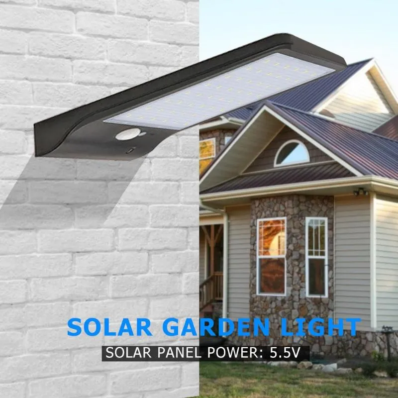36/48 LED Solar Power Motion Sensor Wall Light Outdoor Environmental Protection Energy Conservation Waterproof Yard Street Lamp