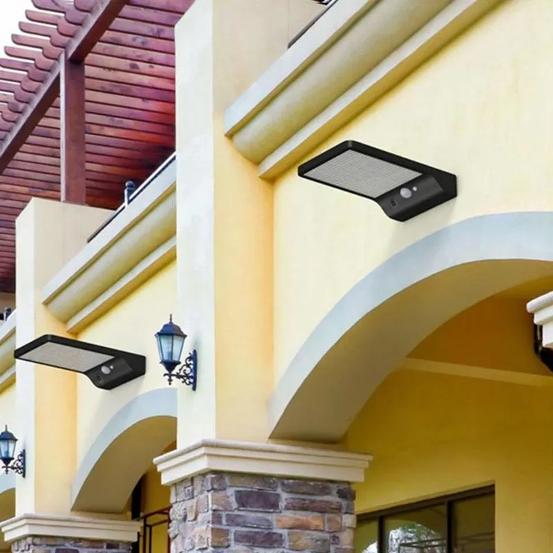 36/48 LED Solar Power Motion Sensor Wall Light Outdoor Environmental Protection Energy Conservation Waterproof Yard Street Lamp