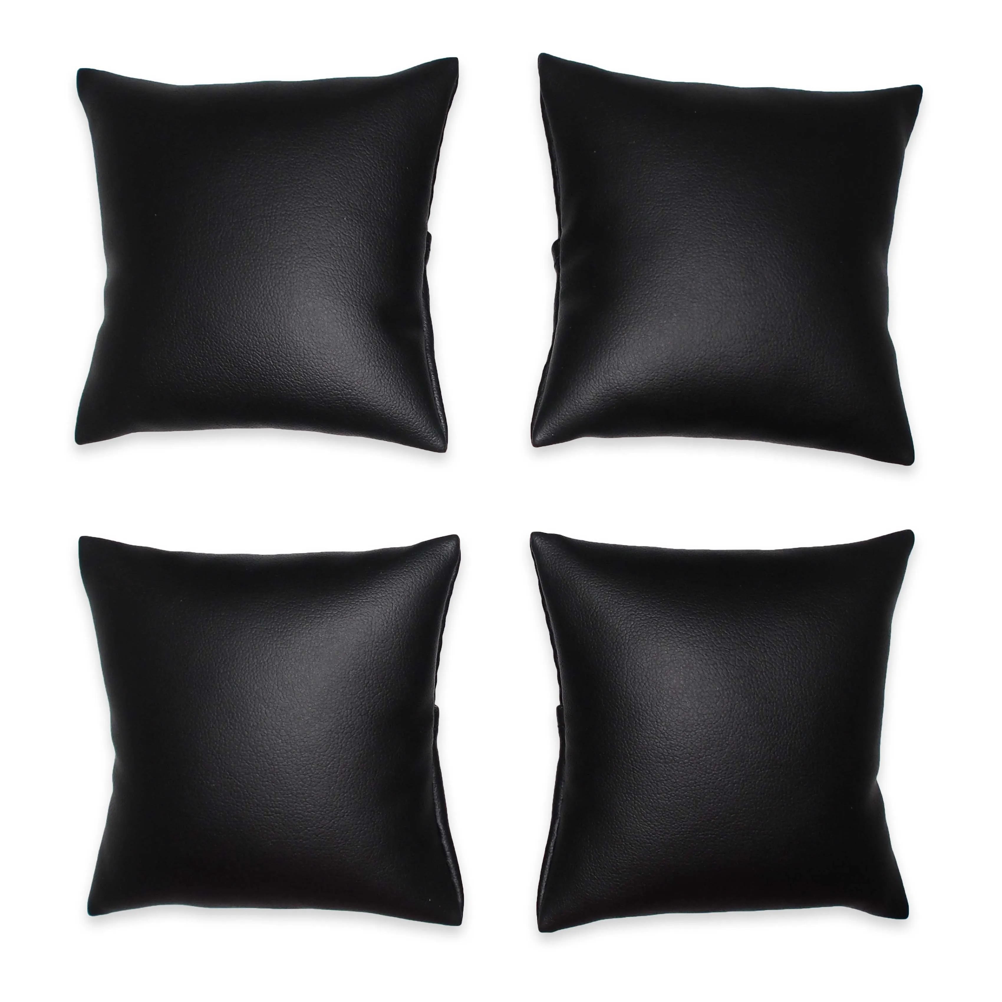 3" Black Leatherette Pillow Displays