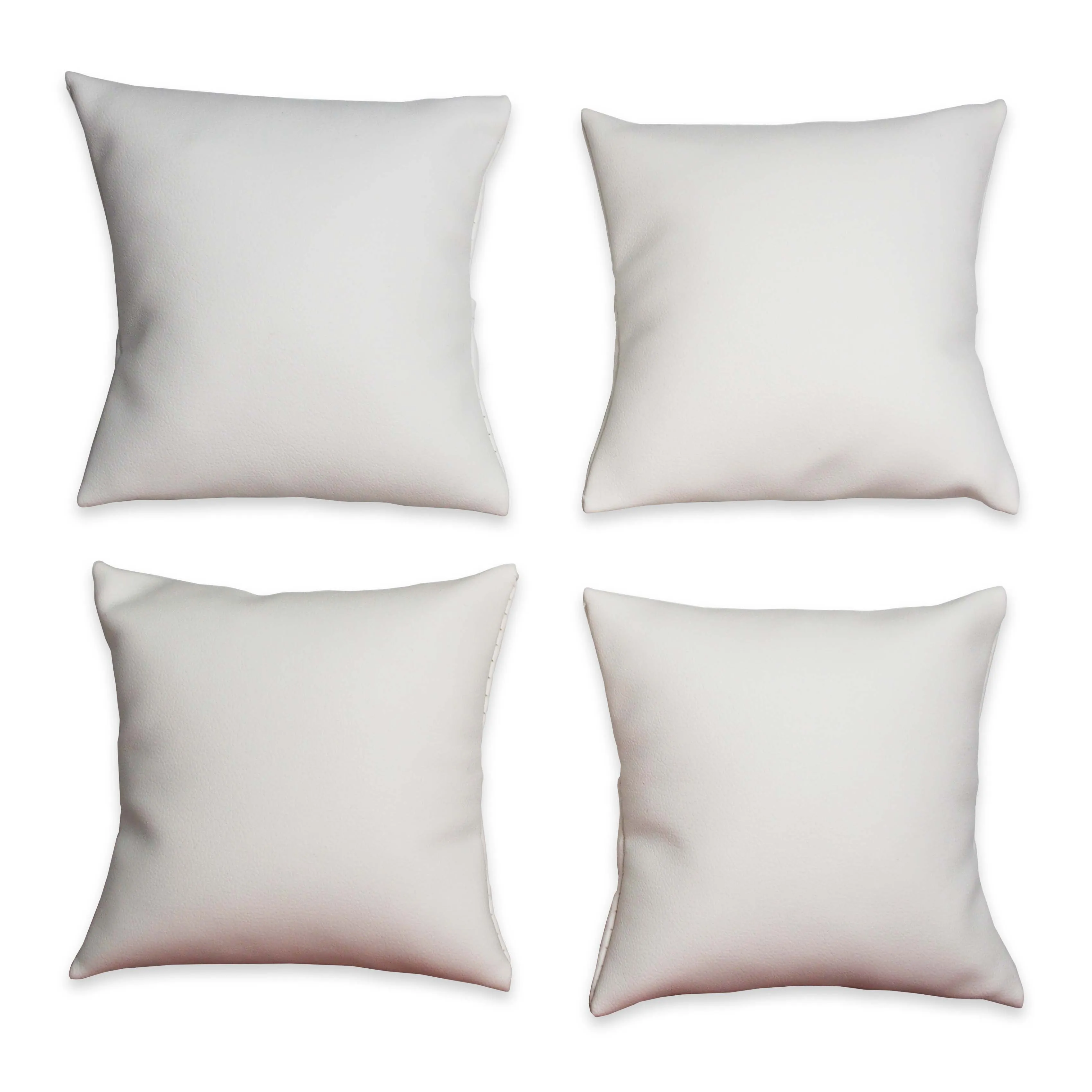 3" White Leatherette Pillow Displays