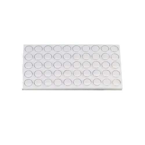 50 Acrylic 1.13" Ø Gem Jars Inserts in Foam Foam Tray Liners, 14.75" L x 8.25" W