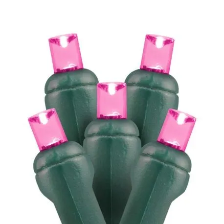 5mm LED Christmas Lights 35L Pink