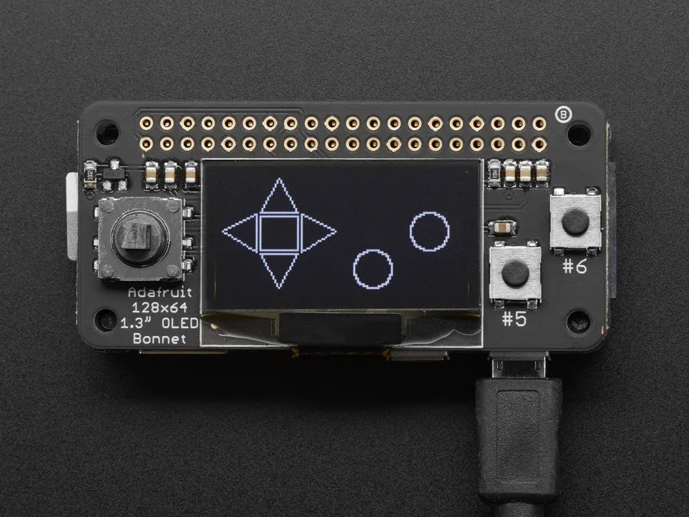 Adafruit 128x64 OLED Bonnet for Raspberry Pi