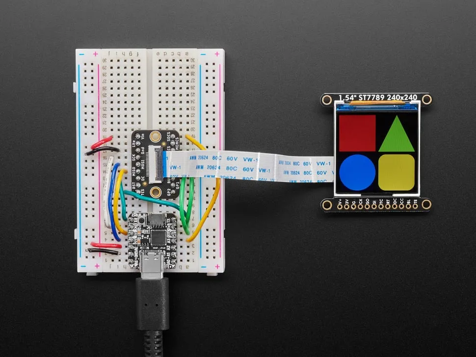 Adafruit 1.54" 240x240 Wide Angle TFT LCD Display with MicroSD - ST7789 with EYESPI Connector