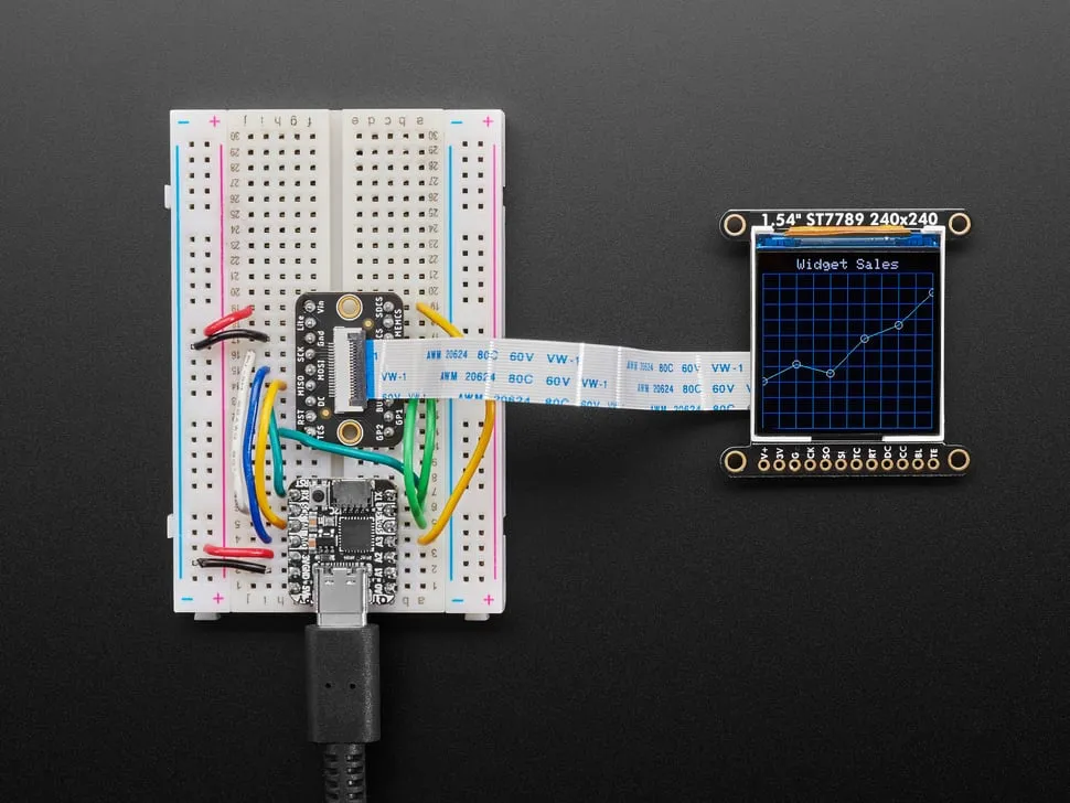 Adafruit 1.54" 240x240 Wide Angle TFT LCD Display with MicroSD - ST7789 with EYESPI Connector