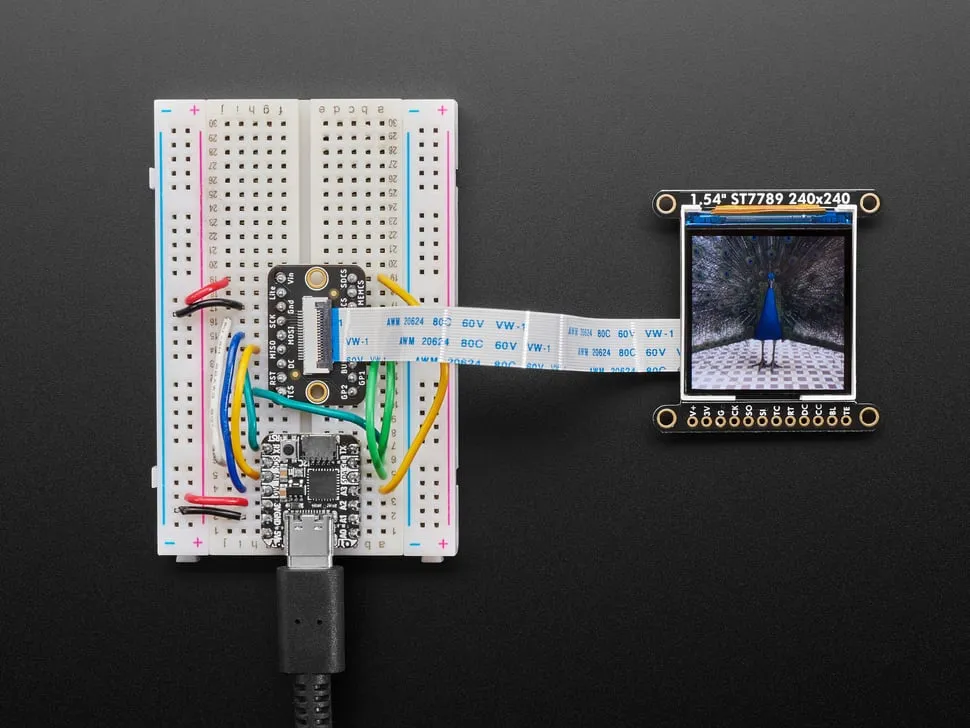 Adafruit 1.54" 240x240 Wide Angle TFT LCD Display with MicroSD - ST7789 with EYESPI Connector
