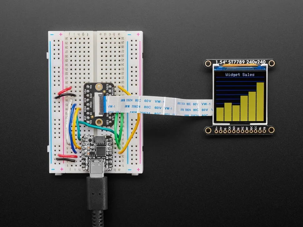 Adafruit 1.54" 240x240 Wide Angle TFT LCD Display with MicroSD - ST7789 with EYESPI Connector