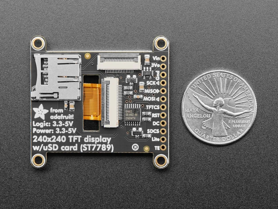 Adafruit 1.54" 240x240 Wide Angle TFT LCD Display with MicroSD - ST7789 with EYESPI Connector