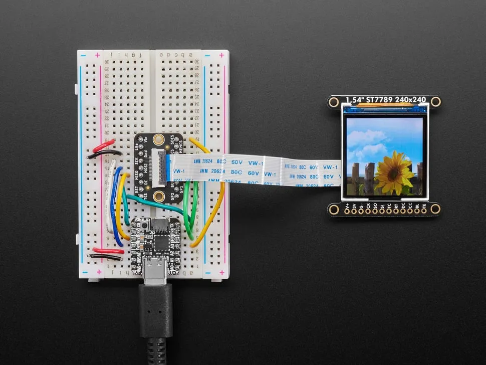 Adafruit 1.54" 240x240 Wide Angle TFT LCD Display with MicroSD - ST7789 with EYESPI Connector