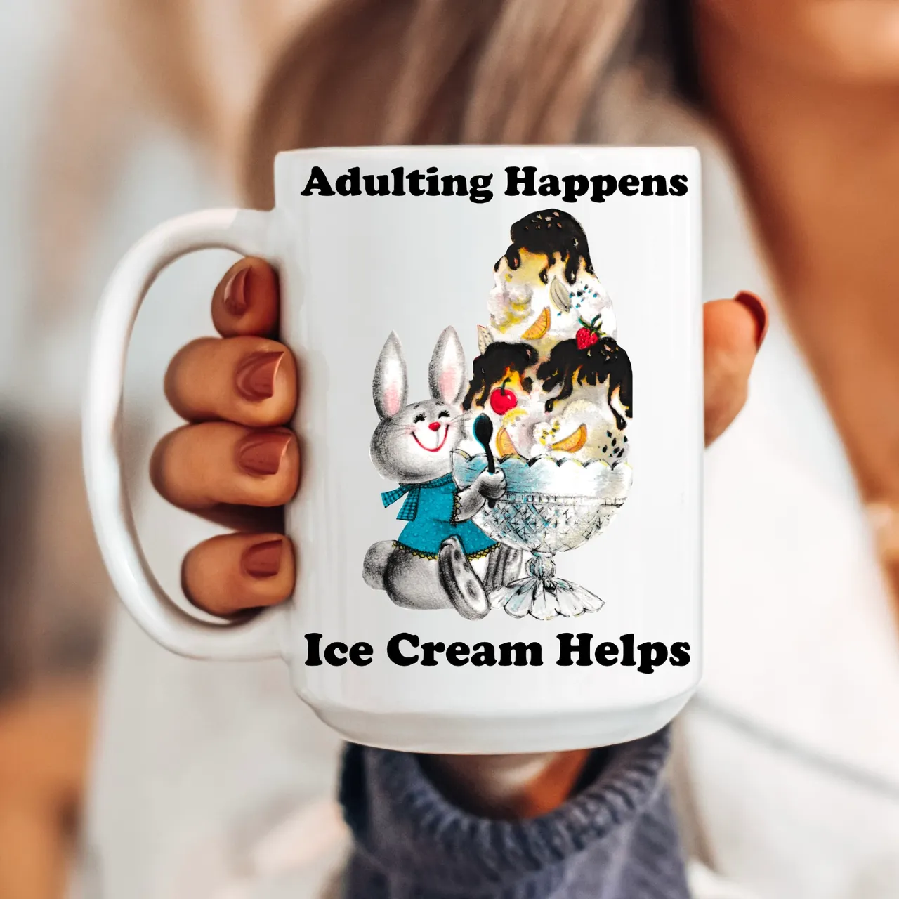 Adulting Happens Ice Cream Mug