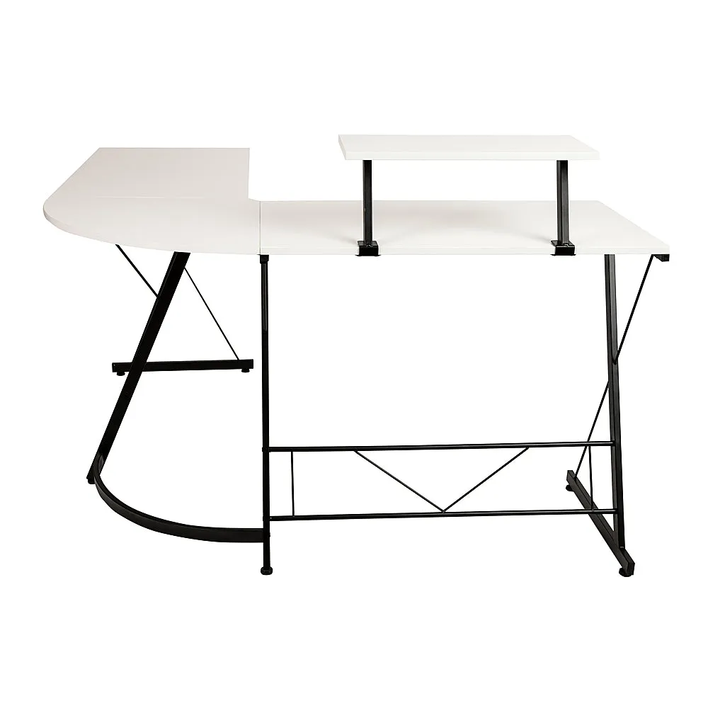 Alamont Home - Ginny L Contemporary Laminate  Home Office Desk - White/Black