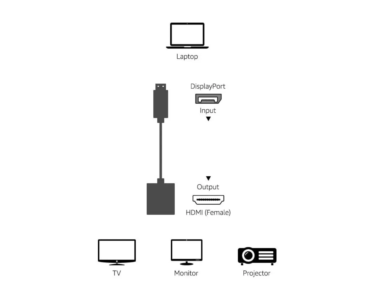 Amazon Basics DisplayPort to HDMI Adapter