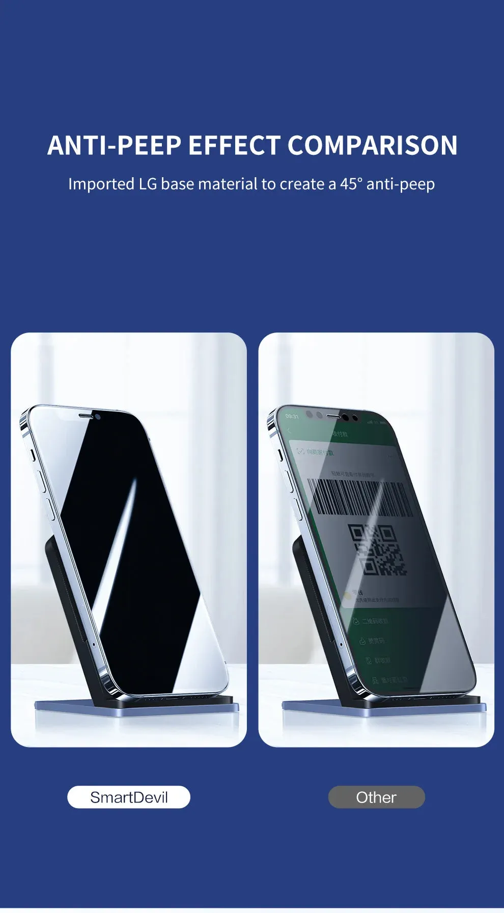Antistatic Privacy Screen Protectors For iPhone 12 Pro Max Anti Spy Tempered Glass For iPhone 12 12 mini Full Cover
