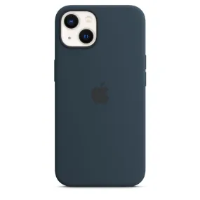 Apple iPhone 13 Silicone Case Mm293ze/a Abyss Blue With Magsafe