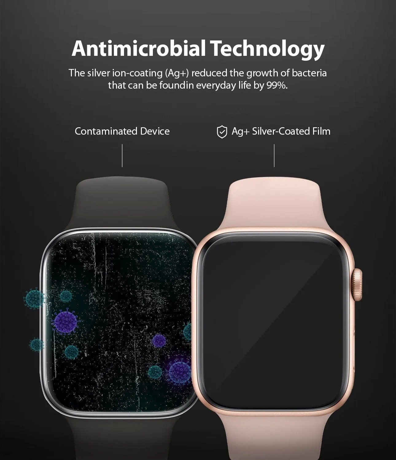 Apple Watch 9/8/7 (41mm) & 4/5/6/SE (40mm) Screen Protector By Ringke