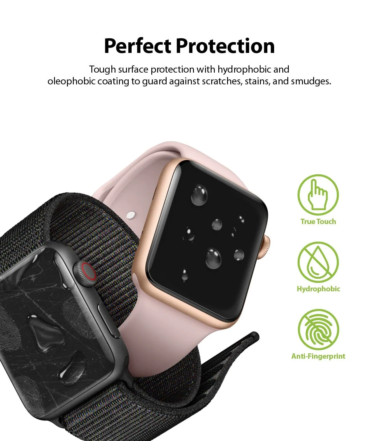 Apple Watch 9/8/7 (41mm) & 4/5/6/SE (40mm) Screen Protector By Ringke