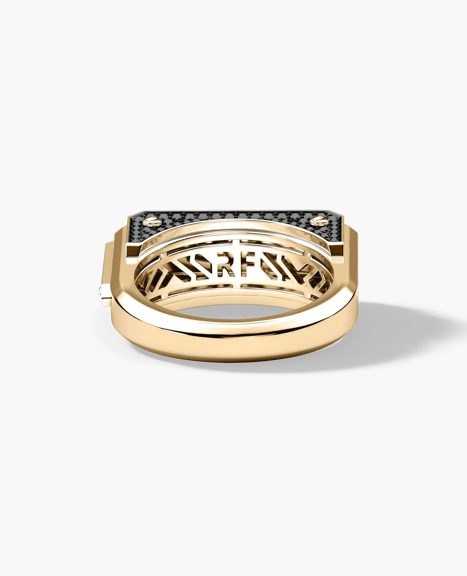 ARTURO Gold Signet Ring with 2.30ct Black Diamonds