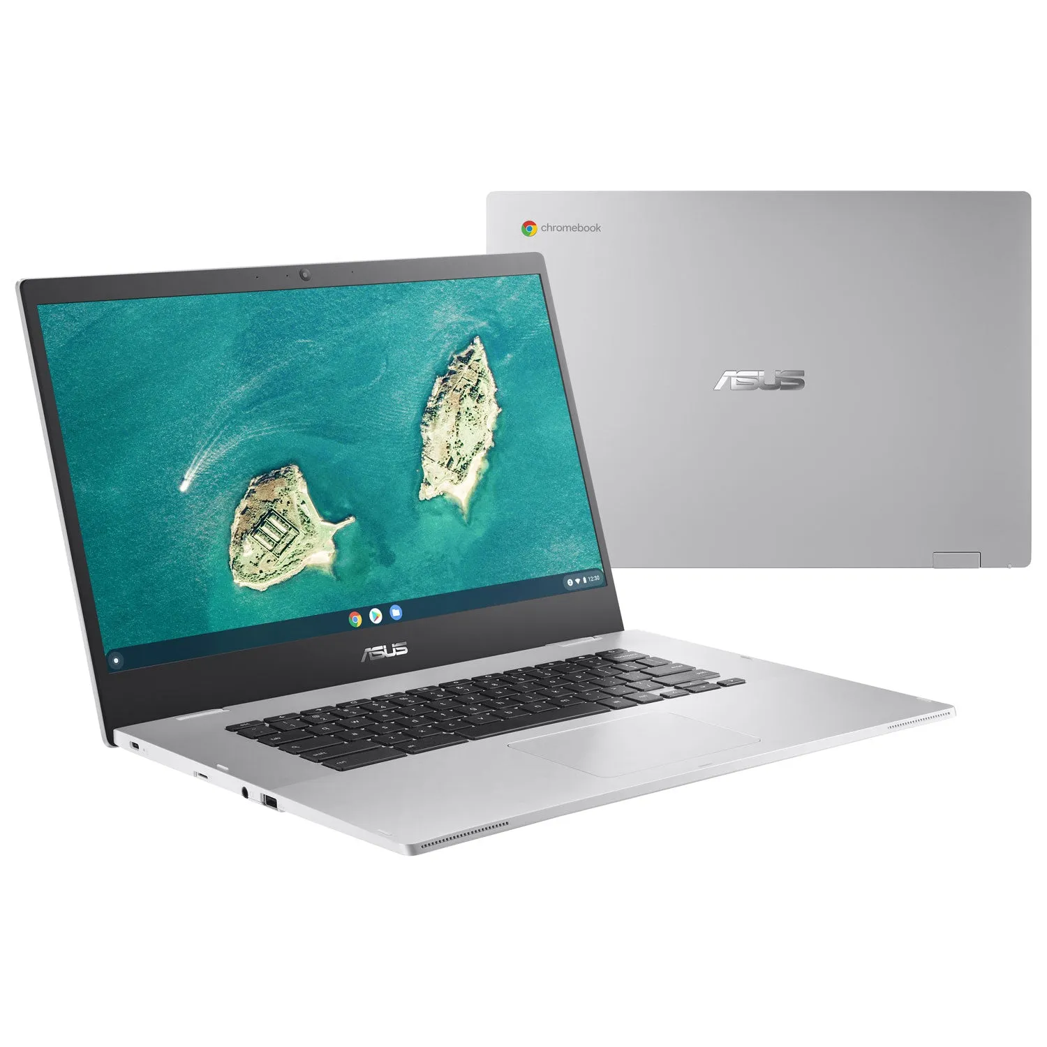 ASUS CX1 15.6" Chromebook - Silver (Intel Celeron N3350/64GB eMMC/8GB RAM/Chrome OS)