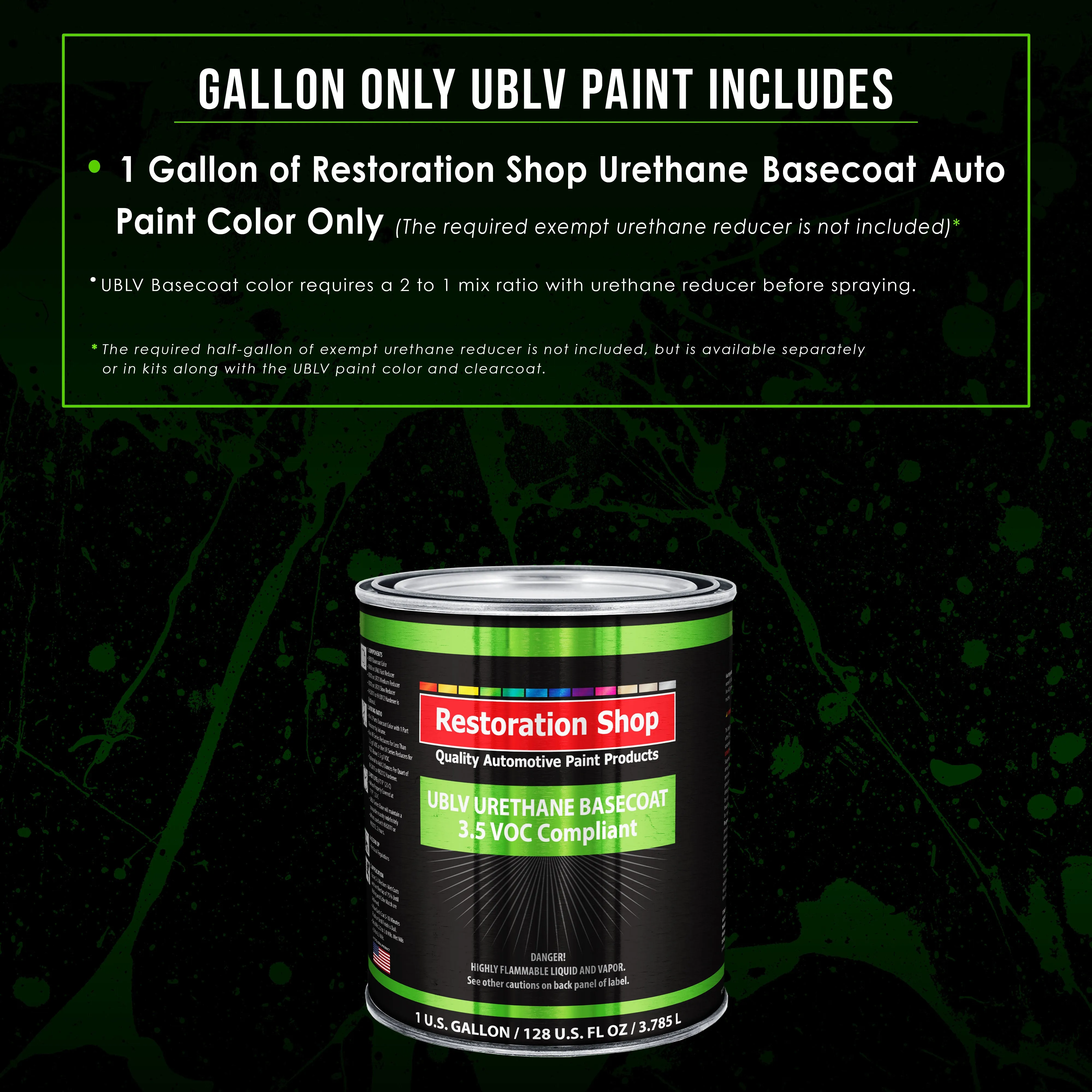 Atomic Orange Pearl - LOW VOC Urethane Basecoat Auto Paint - Gallon Paint Color Only - Professional High Gloss Automotive, Car, Truck Refinish Coating