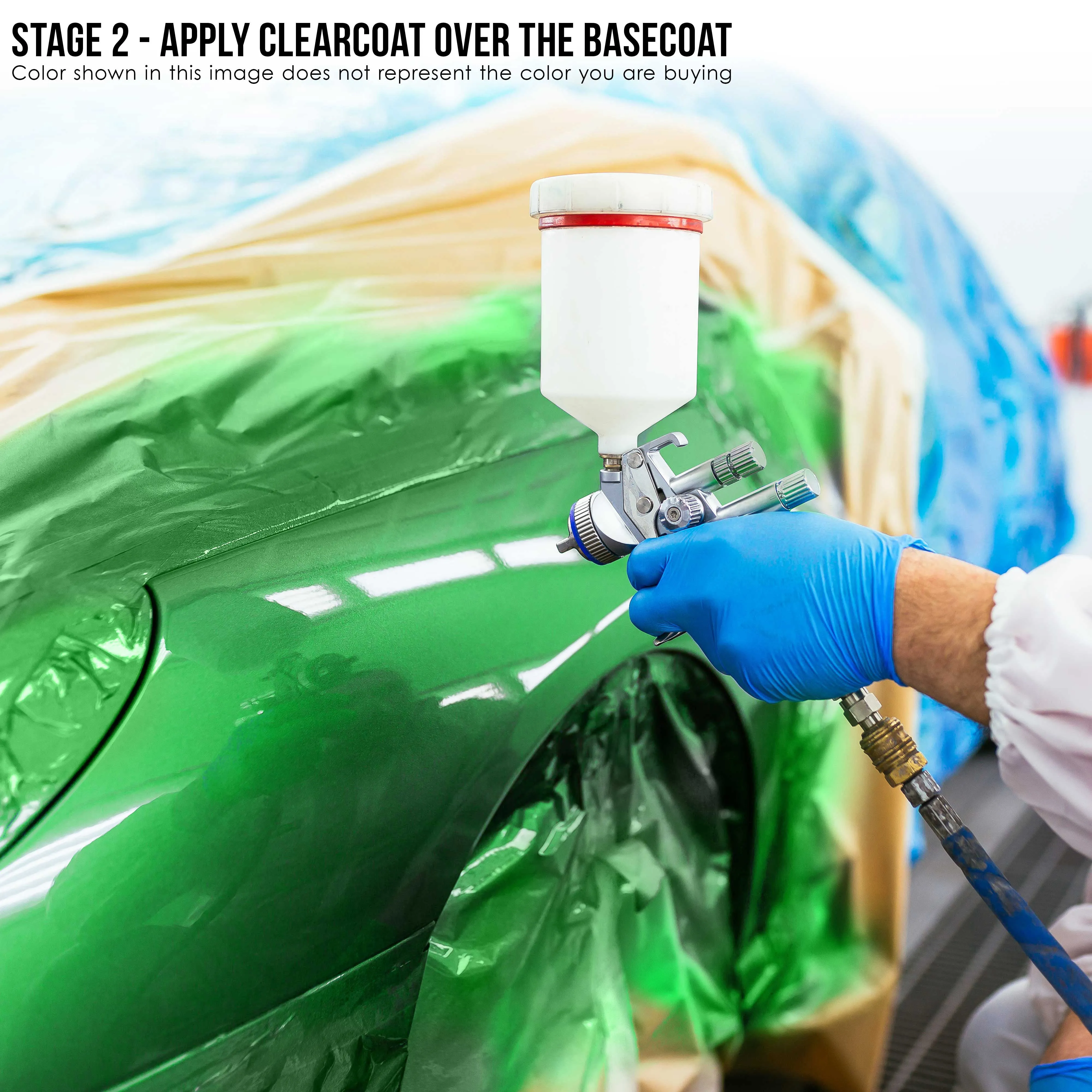 Atomic Orange Pearl - LOW VOC Urethane Basecoat Auto Paint - Gallon Paint Color Only - Professional High Gloss Automotive, Car, Truck Refinish Coating