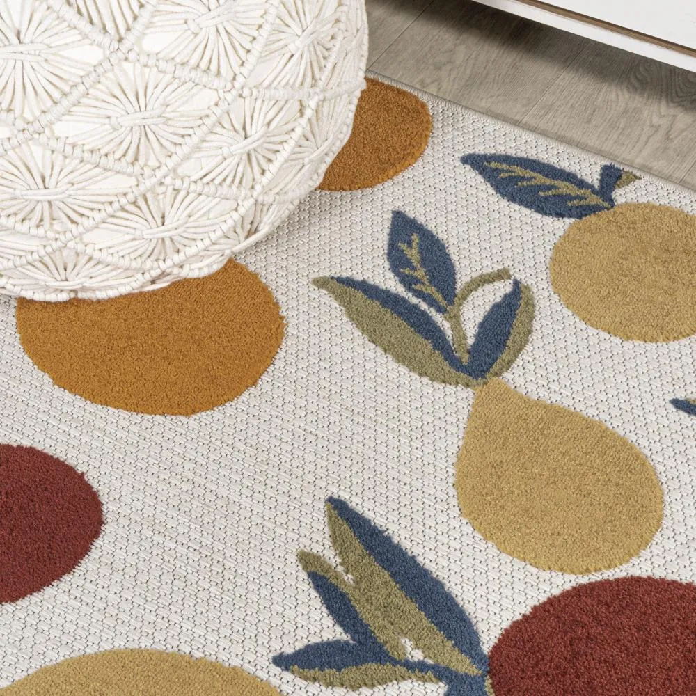 Audrey bold Lemon High-low Indoor/outdoor Area Rug