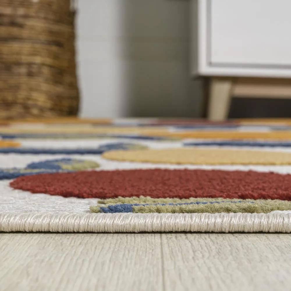Audrey bold Lemon High-low Indoor/outdoor Area Rug