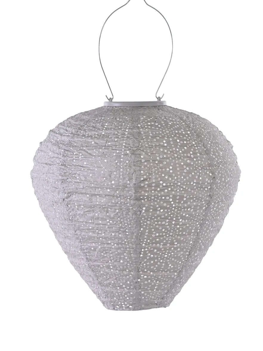 Balloon Sashiko LED Lantern - Light Taupe