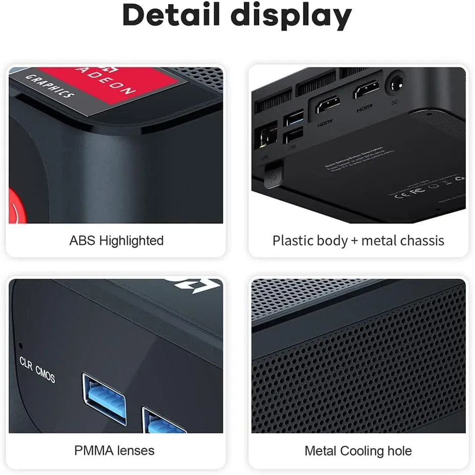 Beelink SER5 Versatile Mini PC, AMD Ryzen 5 5560U(up to 4.0GHz) 6C/12T  (Refurbished)
