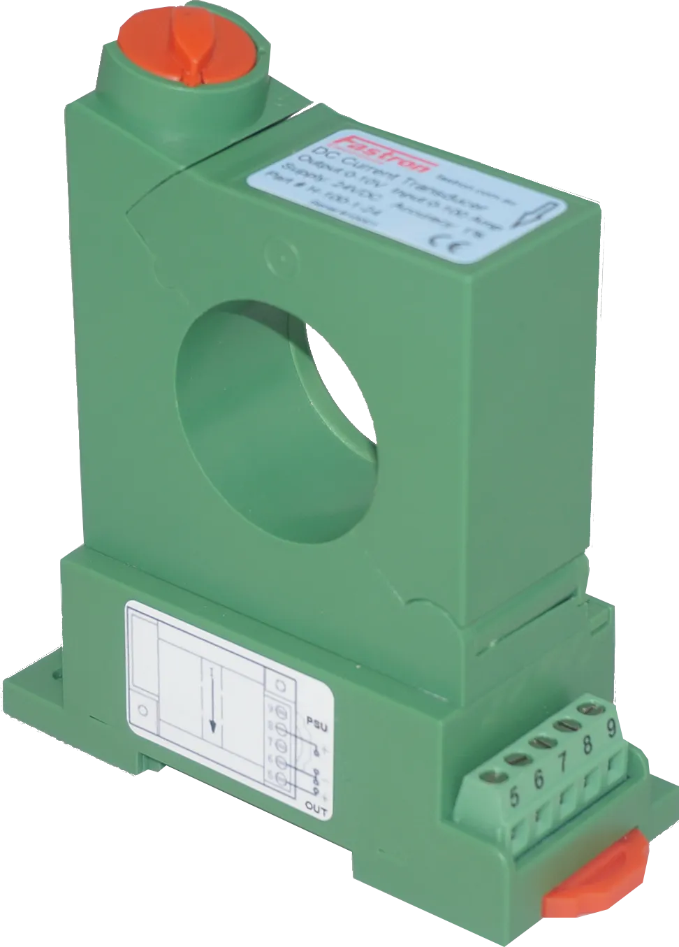 BH-10-1-24, Split Core Hall Effect DC Current Transducer,  /-10 Amp DC,  /-10V Bipolar output, 31mm aperture, 24VDC supply