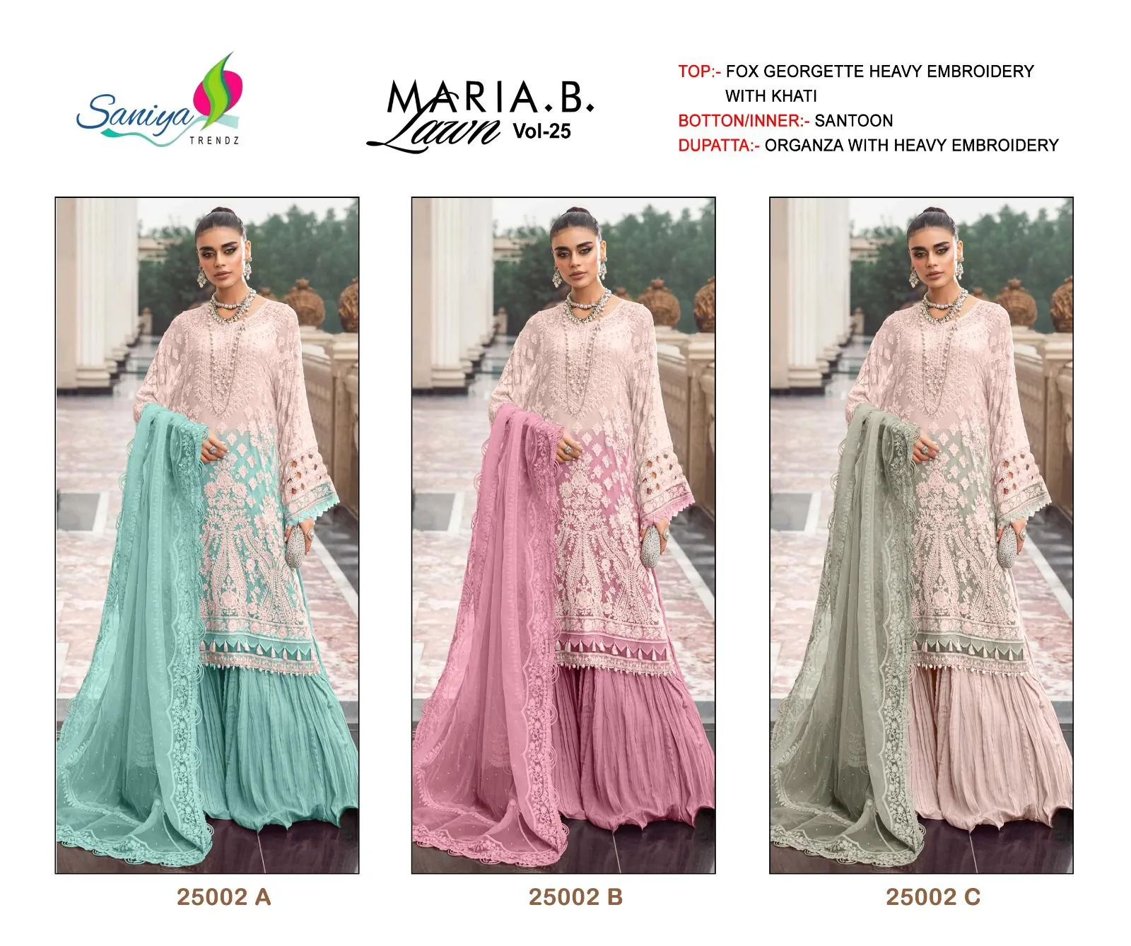 Boutique Designer Suits
25002 Saniya Trendz Pakistani Salwar Suits