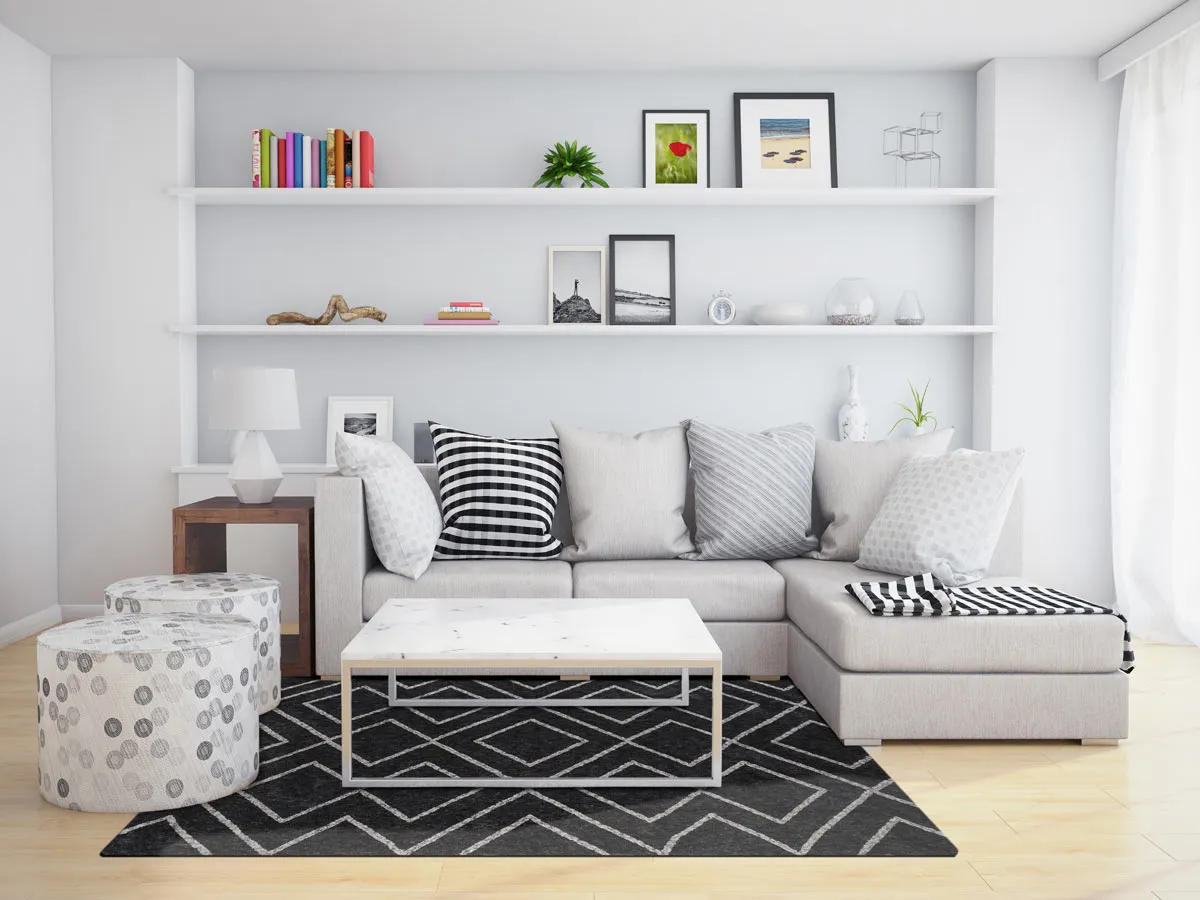 Bryant Graphite Shag Rug 3'x5'