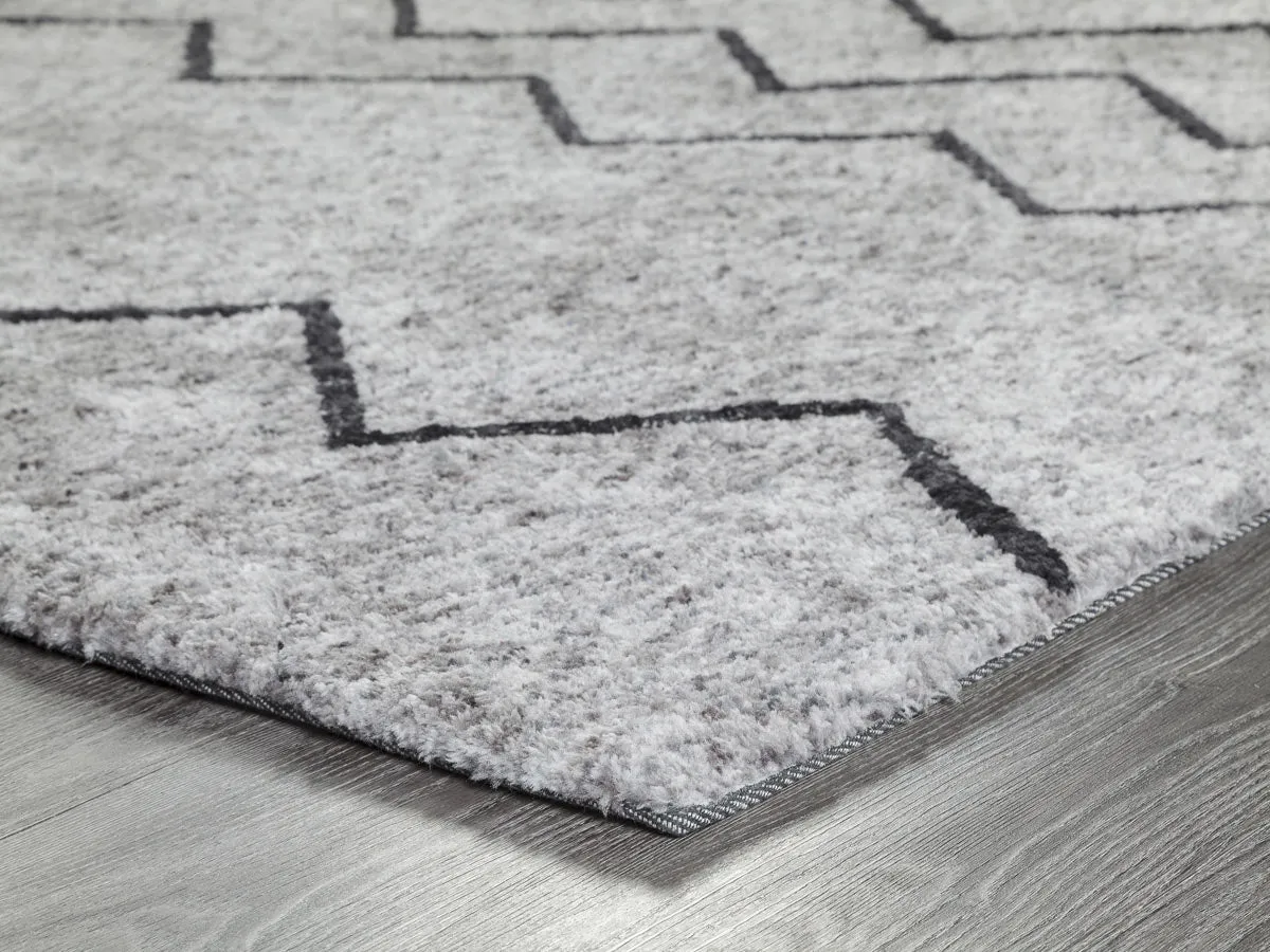 Bryant Oyster Gray Shag Rug 5'x7'6"
