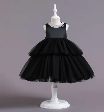 C325 Outong Yoliyolei Flower White Party Girl Dress Tutu Ball Gown Evening Dress for Baby Kids