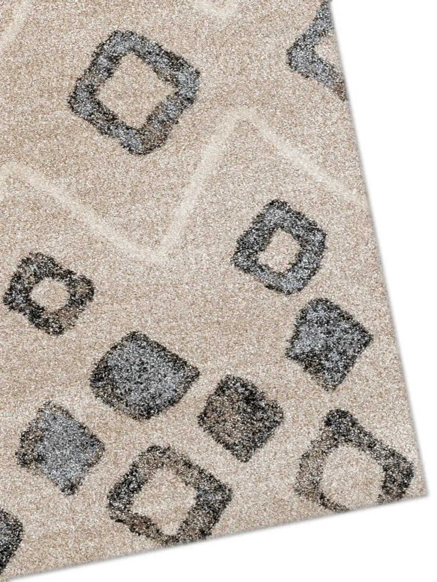 Caribe Modern Beige Power-Loomed Rug 7'10"x10'