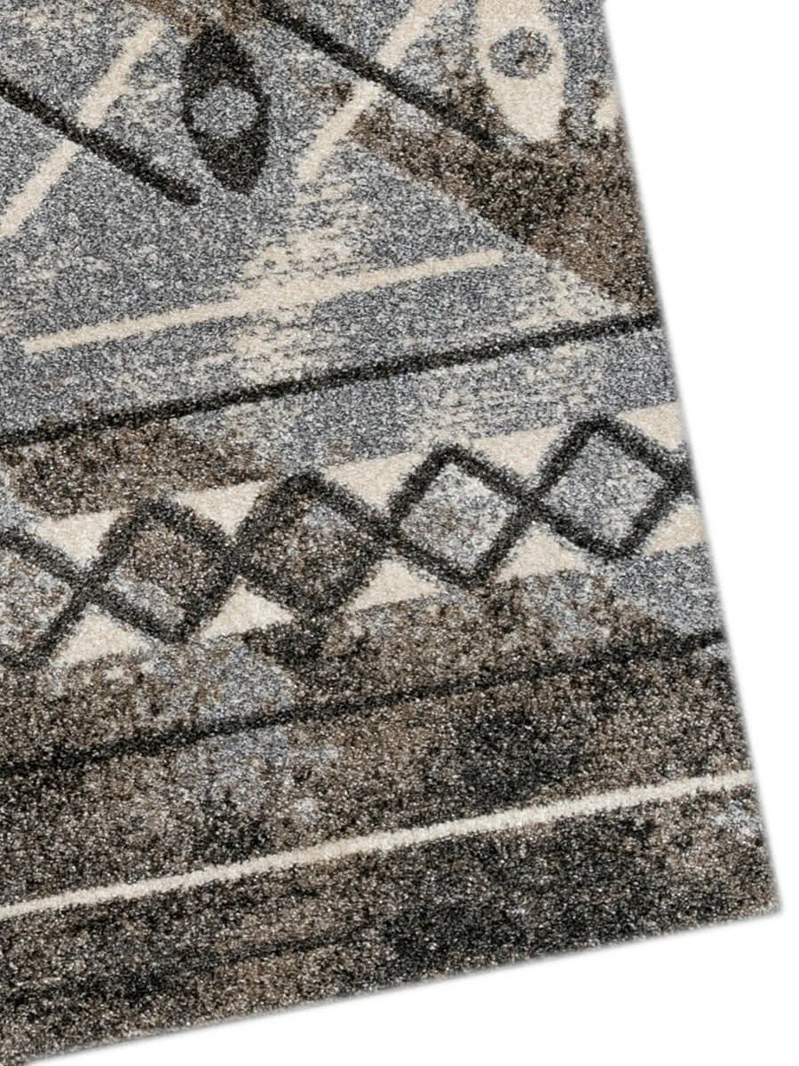 Caribe Modern Brown Power-Loomed Rug 5'x7'9"