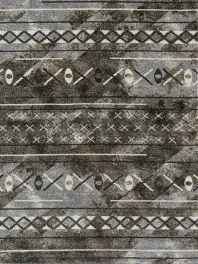 Caribe Modern Brown Power-Loomed Rug 5'x7'9"