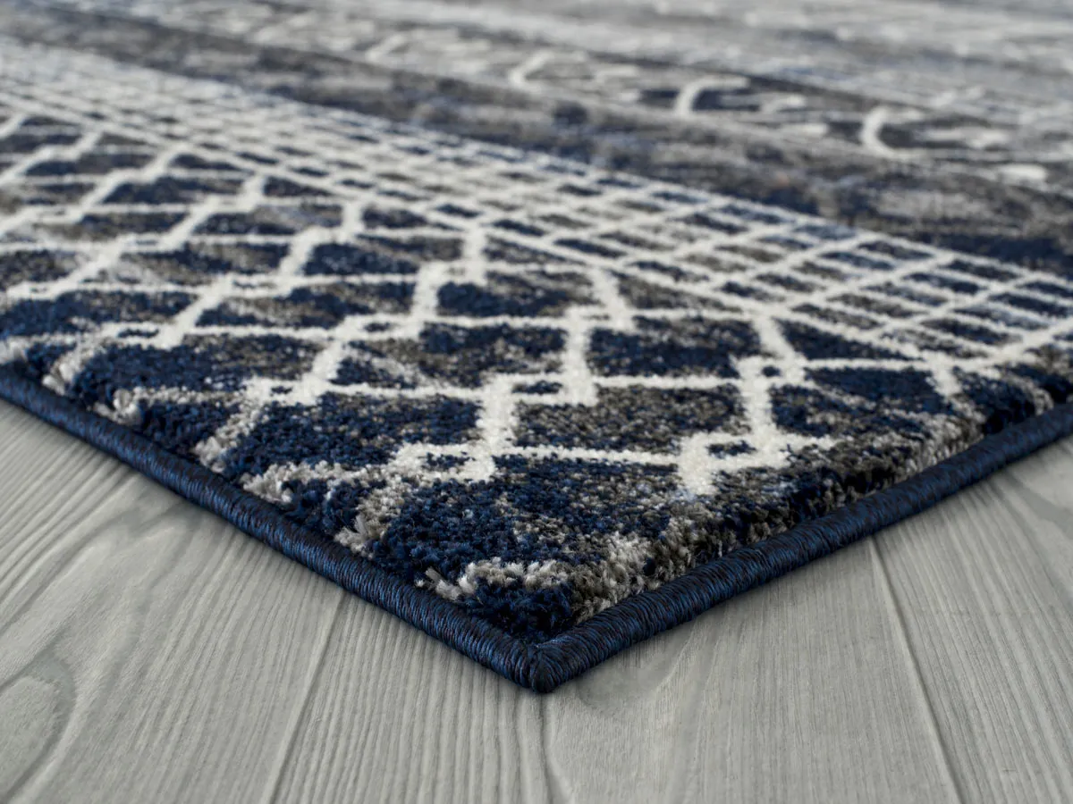 Caribe Modern Charcoal Power-Loomed Rug 7'10"x10'