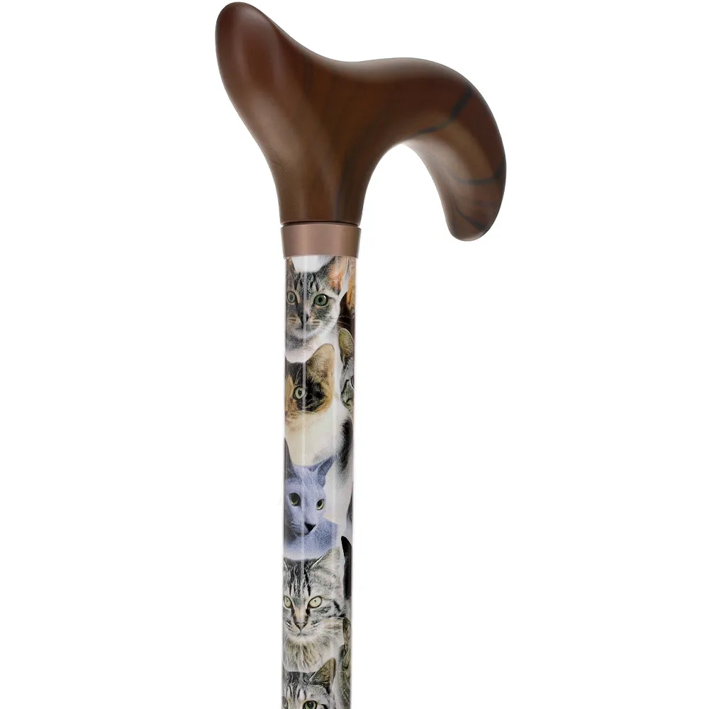 Cat Lovers-Designer Cane, Adjustable w/ Patterned Handle