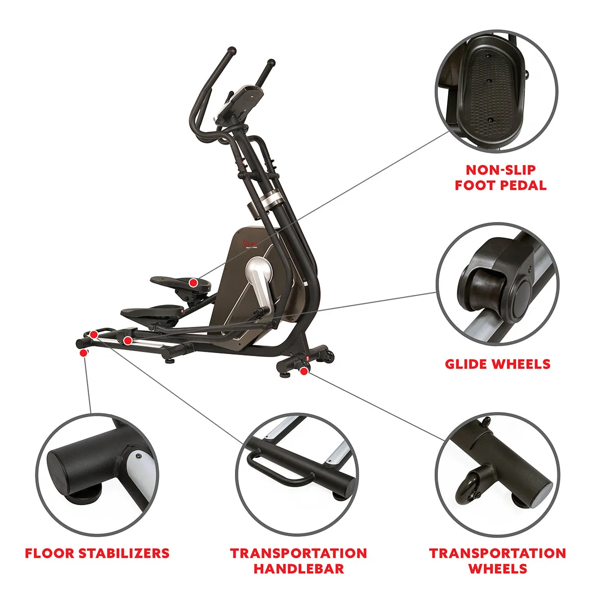 Circuit Zone Elliptical Trainer Machine w/ Heart Rate Monitoring