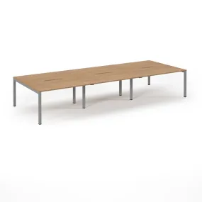 Connex Scalloped 6 person Back to Back Desk