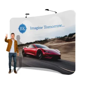 Custom Curved Tension Fabric Backdrop Display