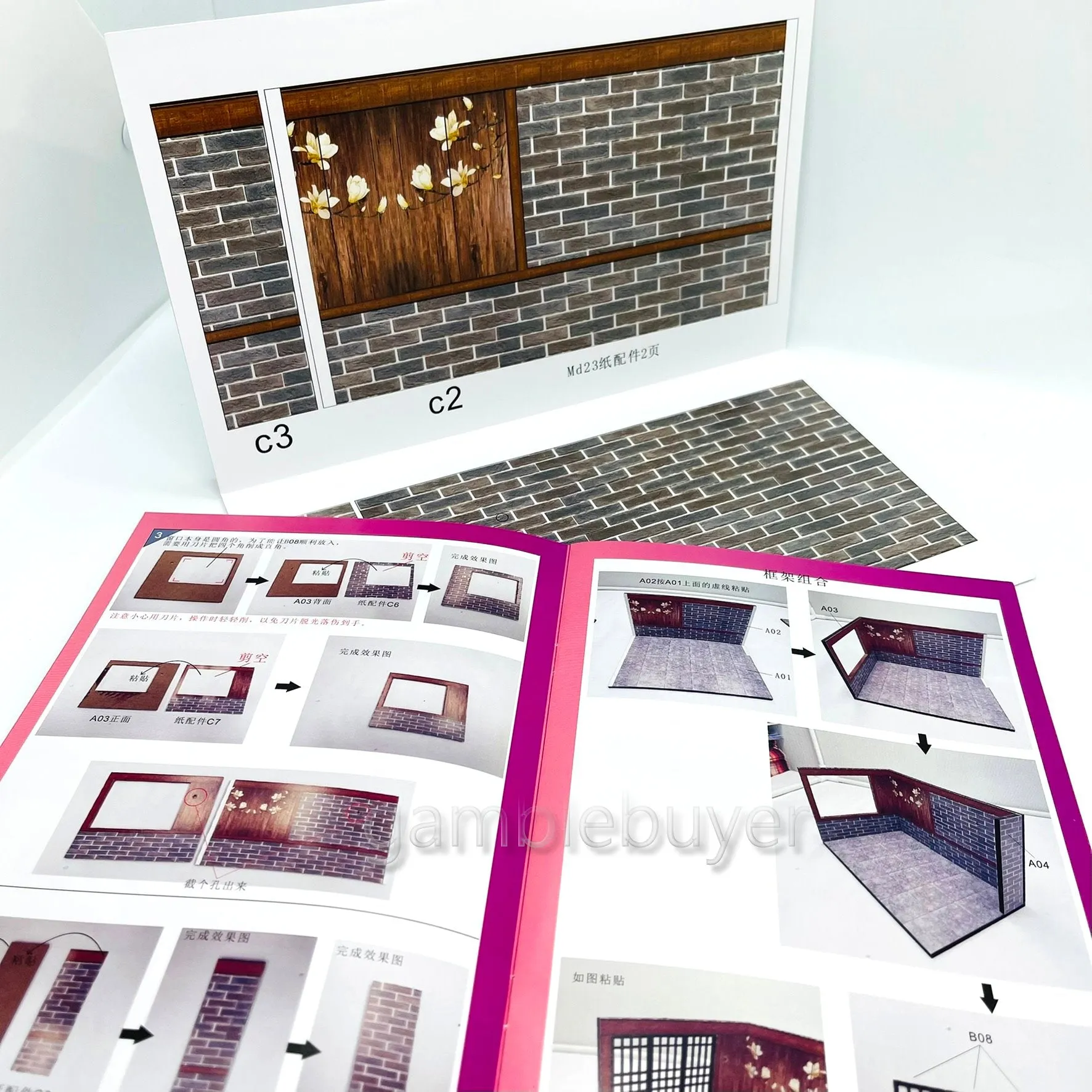 DIY 3D Miniature Traditional Chinese Kitchen With LED Light House Kit