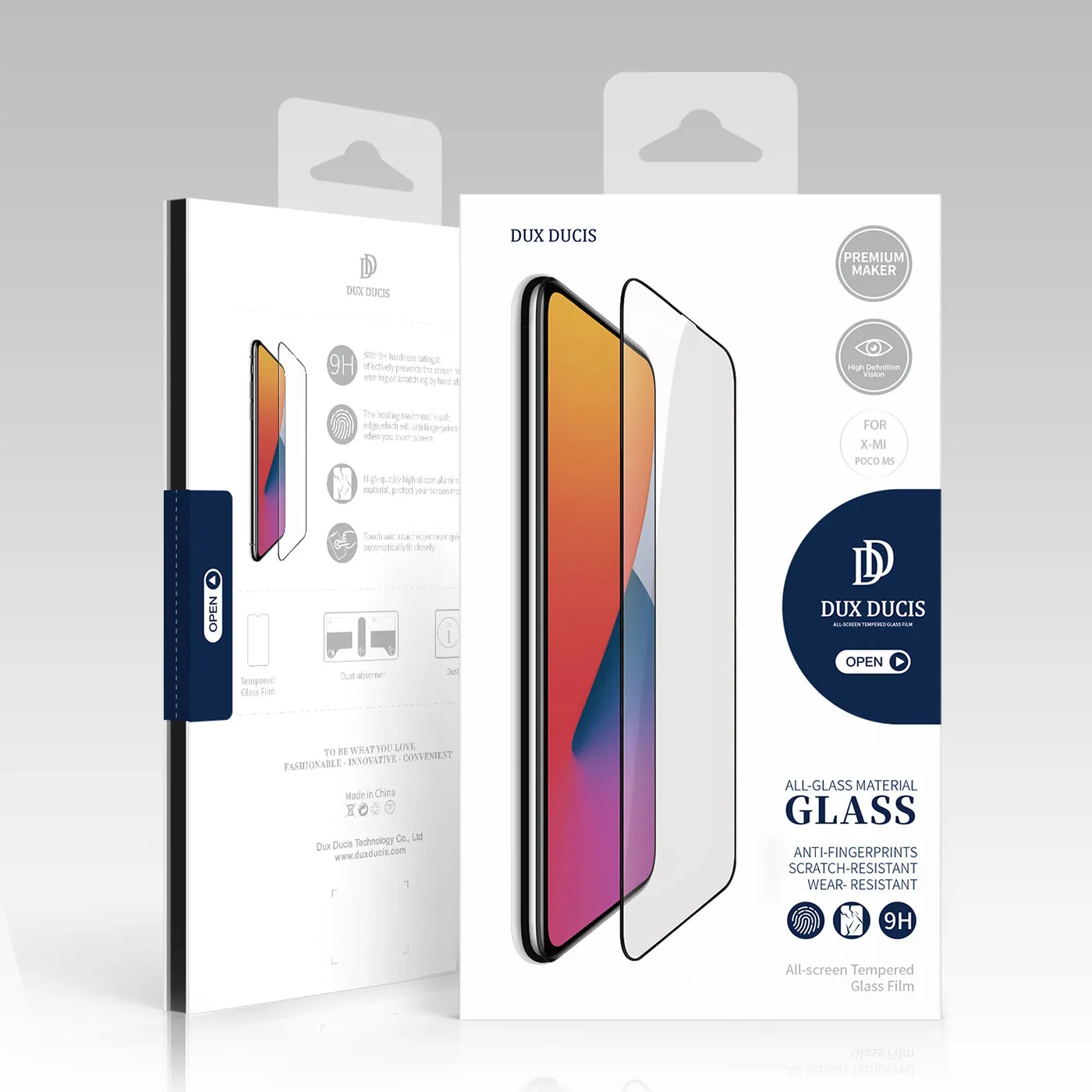 DUX DUCIS Tempered Glass Screen Protector Guard for Xiaomi Poco M5 - Black