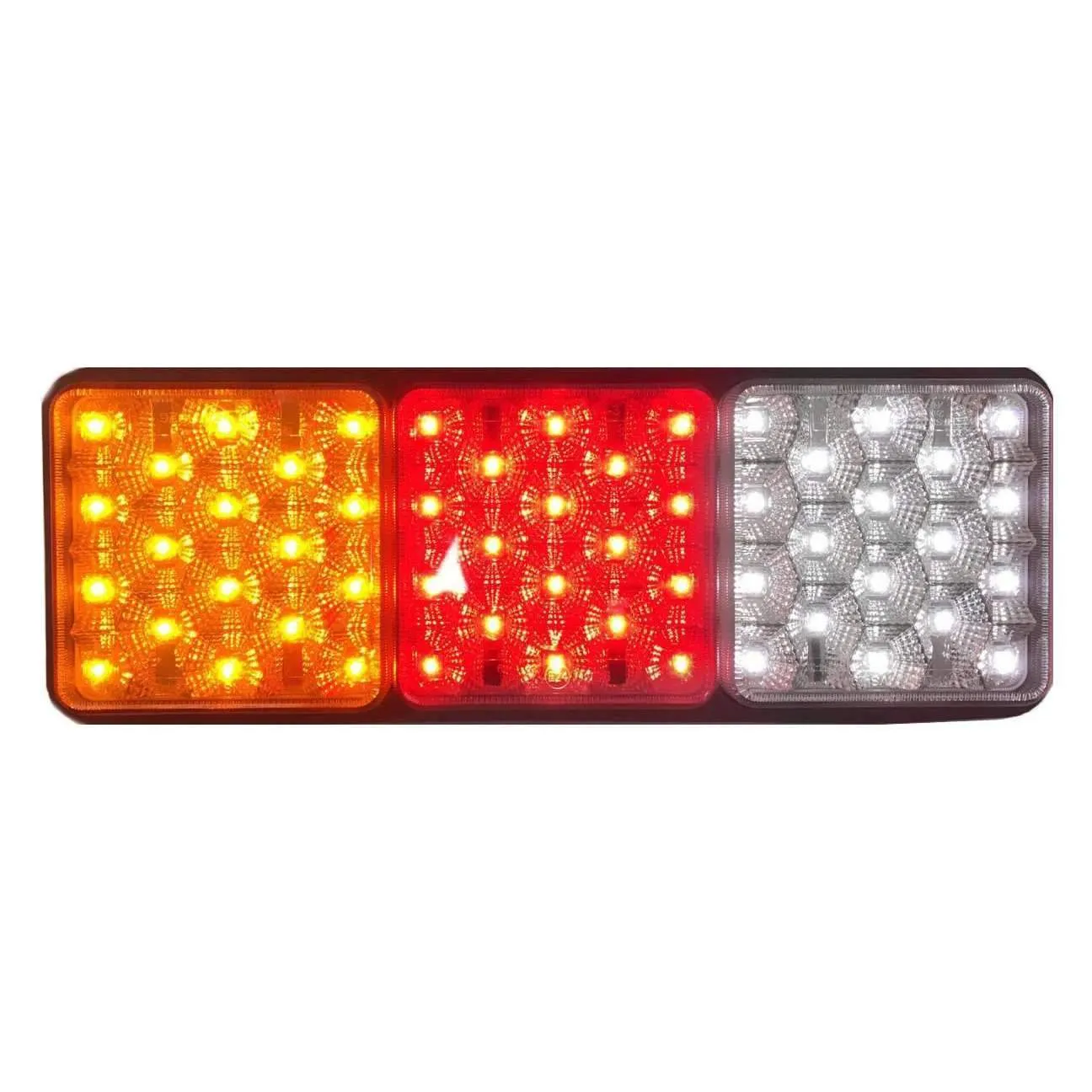 Eagle Lights 8002 LED Module - Generation II Rubbolite Universal Rear Lamp Replacement 12V / 24V 4" x 4" Lenses- Left / Right - Double Pack
