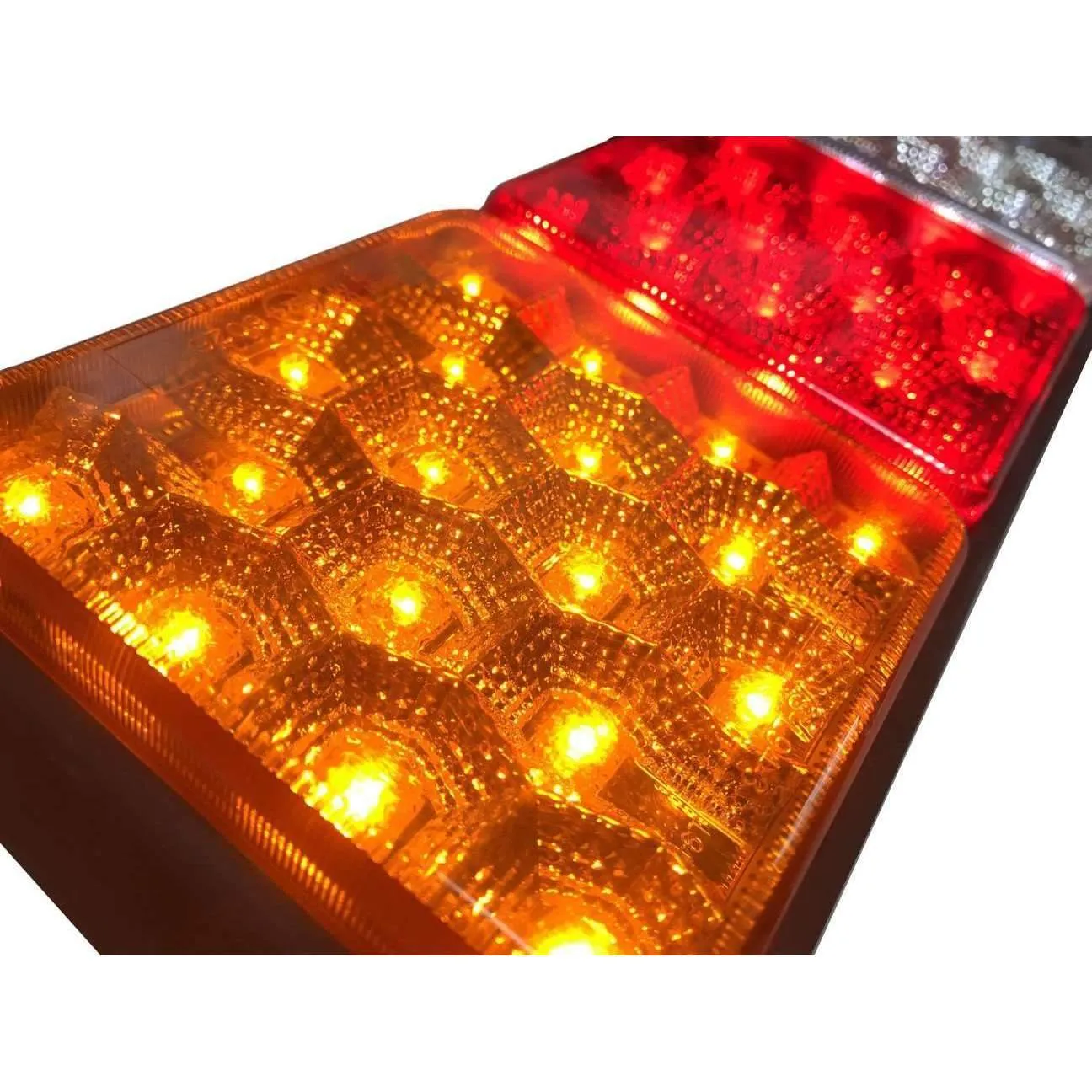 Eagle Lights 8002 LED Module - Generation II Rubbolite Universal Rear Lamp Replacement 12V / 24V 4" x 4" Lenses- Left / Right - Double Pack