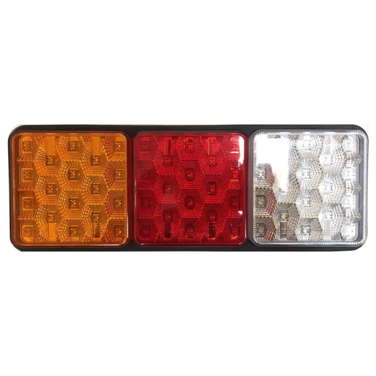 Eagle Lights 8002 LED Module - Generation II Rubbolite Universal Rear Lamp Replacement 12V / 24V 4" x 4" Lenses- Left / Right - Double Pack
